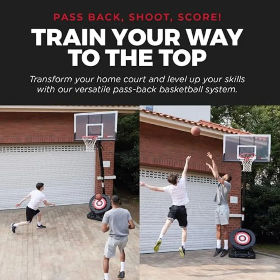 Portable Basketball Hoop for Indoor and Outdoor Use Steel Frame, Black Finish, Adjustable Height and Quick-Release Base view 5