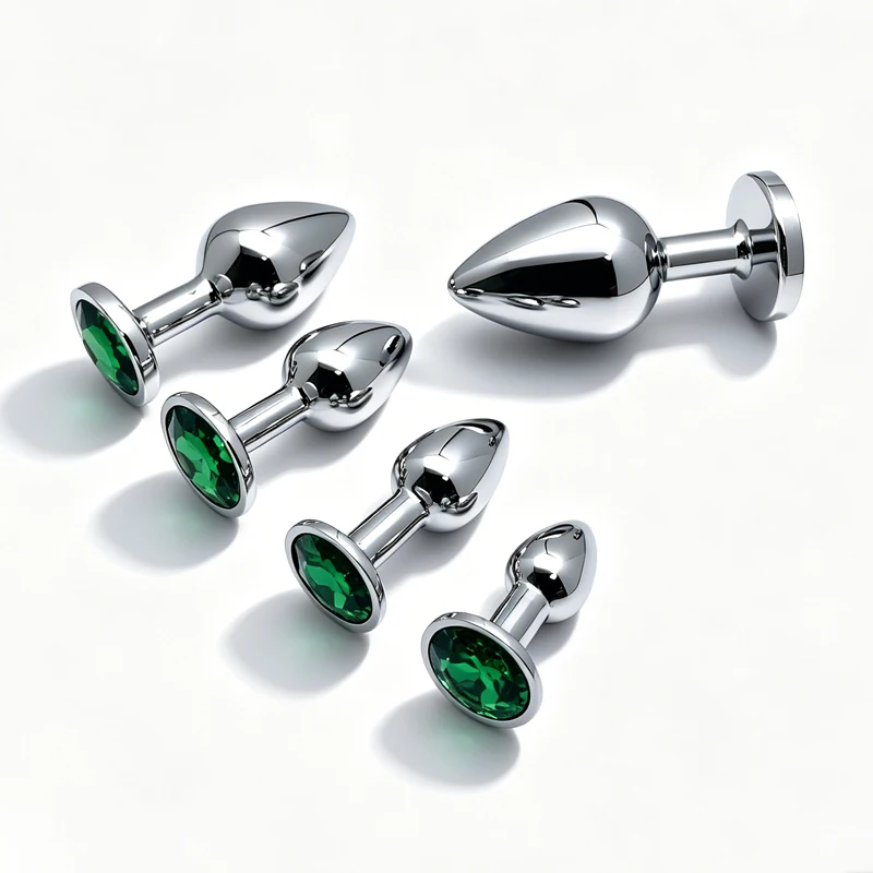 5 Size Butt Plug Metal Anal Plug Jewelry Base Beginner to Expert G-Point Massage Dildos Adult Women Toys Adult Men Toys - view 4