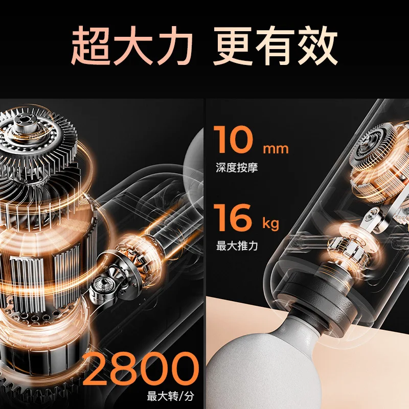 fedMassage Gun Muscle Relaxation Massager Mini Muscle Mask Gun Neck Cream Grab Men and Women Electric Mute Professional Grade