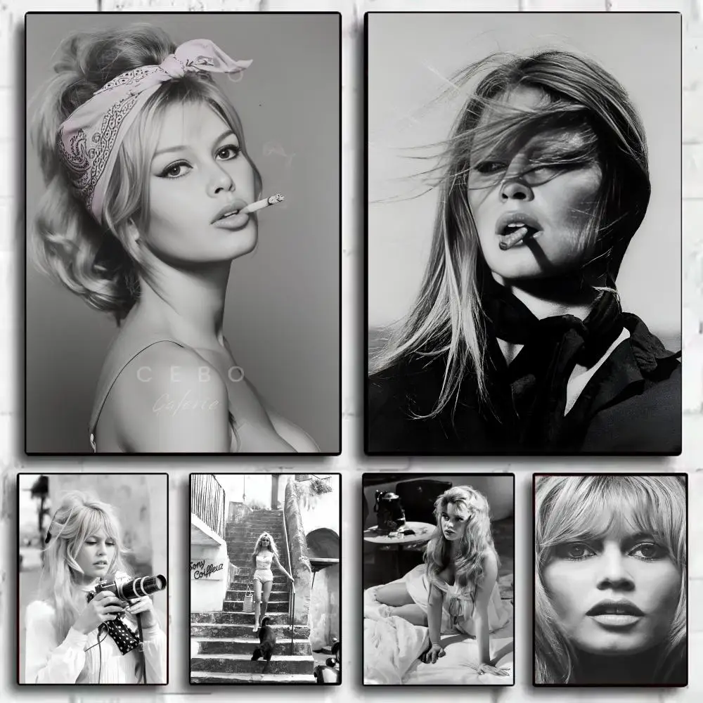 Model B-Brigitte Bardot Poster Perfect Sticker Self Adhesive Art Designed for Home Dining Office Spaces