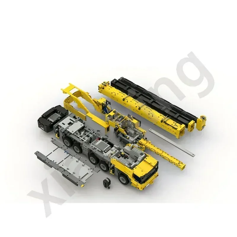 MOC-86030 รถเครนขนส่งสินค้าเคลื่อนที่ รุ่น City Building บล็อกประกอบ 4204 ชิ้นส่วน MOC ของเล่นสร้างสรรค์สำหรับเด็กผู้ชาย ของขวัญวันเกิด
