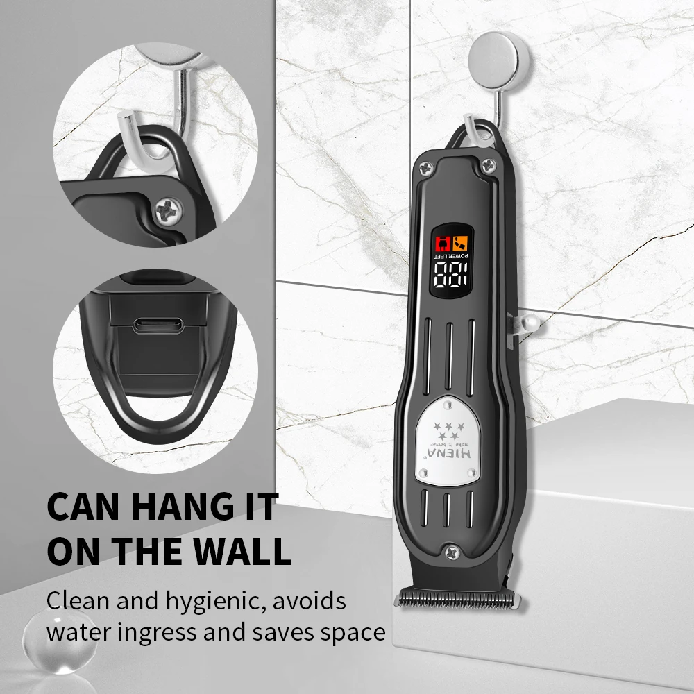 Cortadora de pelo recargable hiena, cortadora de pelo de barba inalámbrica para hombres, potente máquina cortadora de pelo eléctrica, corte de pelo ajustable