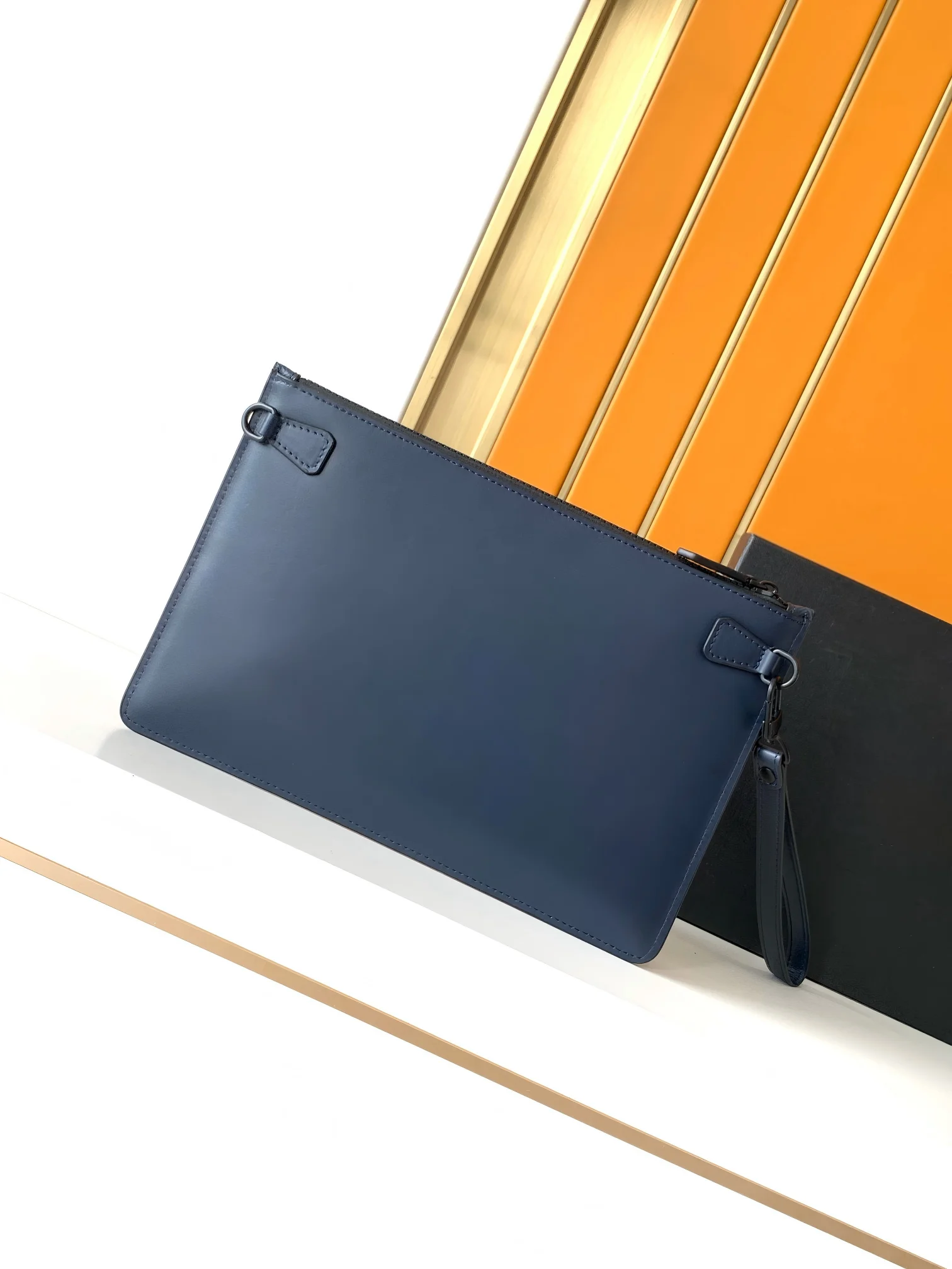 メンズエンボスレザークラッチバッグ、カードホルダー付き、大容 - Card Top Loader のレビューと価格
