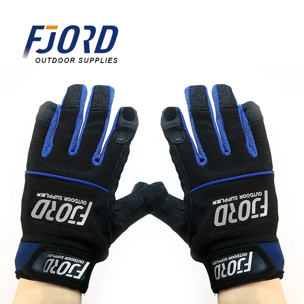 FJORD Fishing Gloves Frosted Anti Slip Full Finger Index Finger Can Be Opened Touch Screen Non-Slip Rope Lure Fishing Tcakle