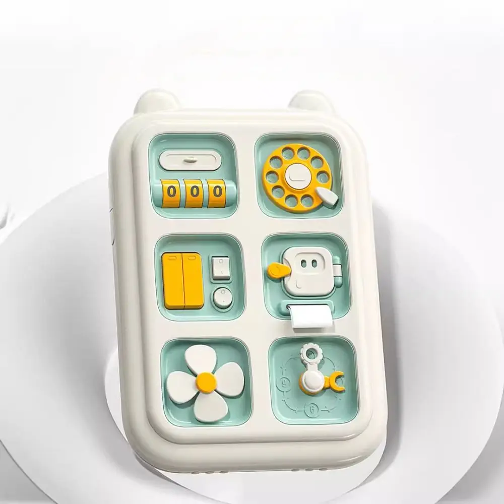 البلاستيك 6 في 1 مشغول مجلس لغز التعلم متعددة الوظائف ألعاب متململة الحرف اليدوية DIY ألعاب التعليم المبكر الحسية #3