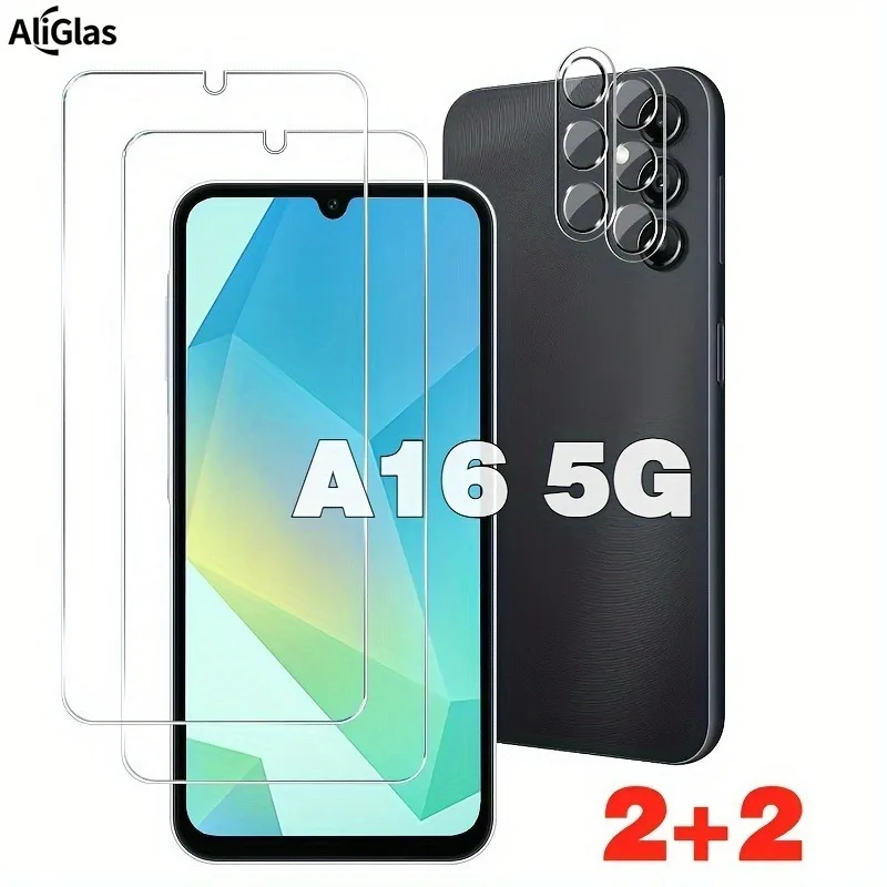 

2Pack Screen Protector Suitable for Samsung galaxy A06 A16 A26 A36 A56 A05 A15 A25 A35 A55 With 2Pcs Camera Lens Protector