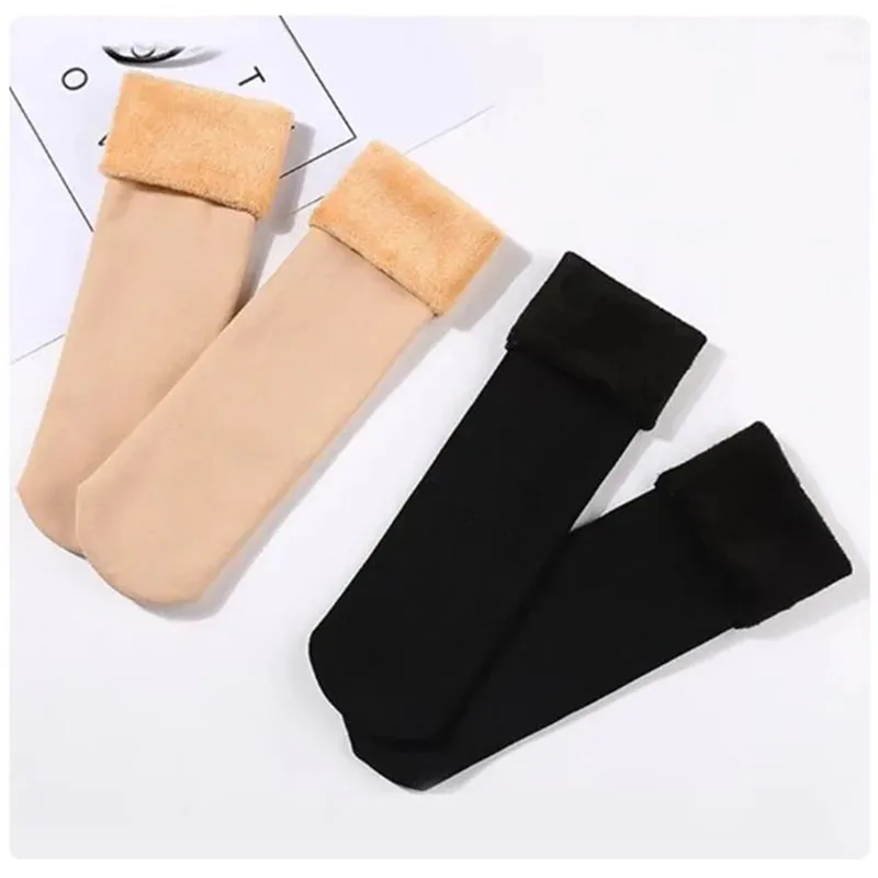 1/2/3/5/10Pairs إمرأة رجل بلون الجوارب الخريف والشتاء سميكة أفخم الدافئة المتوسطة جوارب أنبوبية الثلوج الجوارب #3