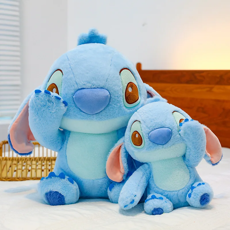 30-50cm Disney Lilo and Stitch Plush Toys with Magnet Anime Plushie Hands Movable Stich Dolls Cute Stuffed Toy Kid Birthday Gift