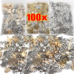 30/100 Stück Vintage Metall Charms Mixed Animal Birds Perlen Anhänger DIY Armband Halskette Zubehör für Schmuckherstellung