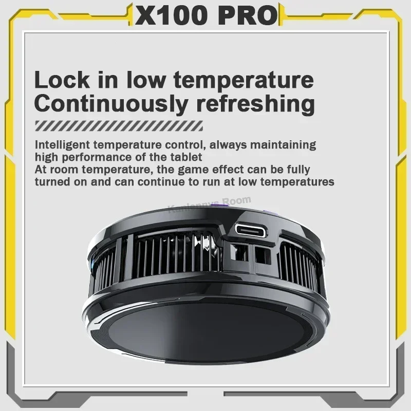 X100 PRO teléfono móvil tableta enfriador semiconductor ventilador de refrigeración radiador para IOS Android 12V2A Frozen 3 engranajes disipador de calor ajustable