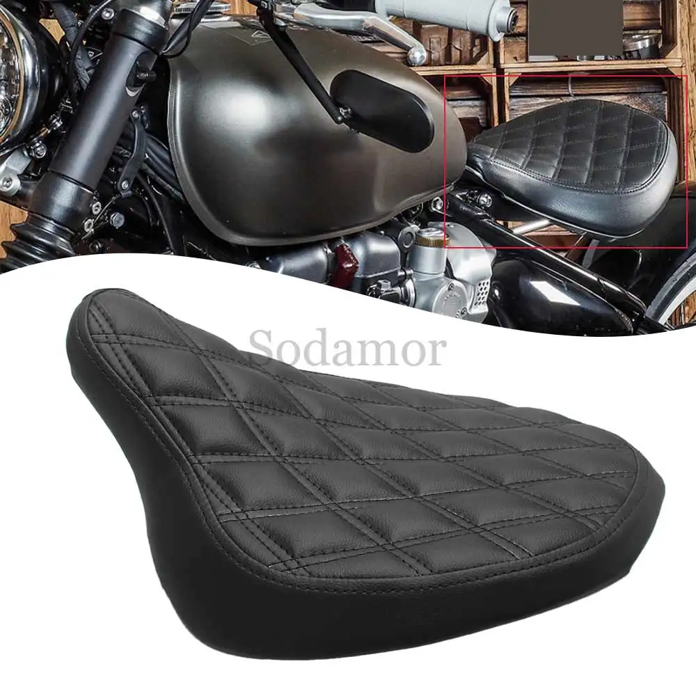 

Motorcycle Front Driver Seat Cushion Comfort Vintage Style Pad Cover for Triumph Bonneville Bobber 2017 2018 2019 2020 2021 2023