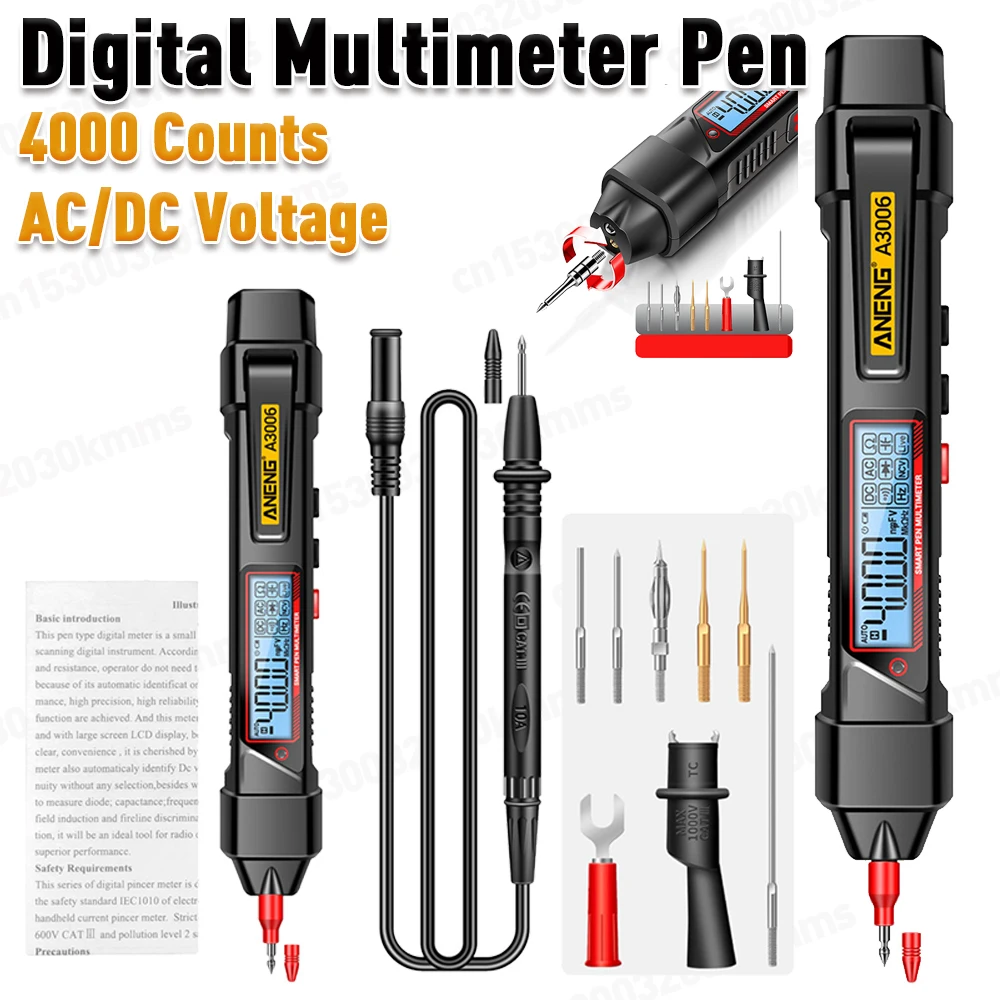 ANENG A3006 Multimeters Pen Type Multimetro Digital professional AC/DC Voltage testers eléctrico Ohm Hz Zero Fire Line Detector