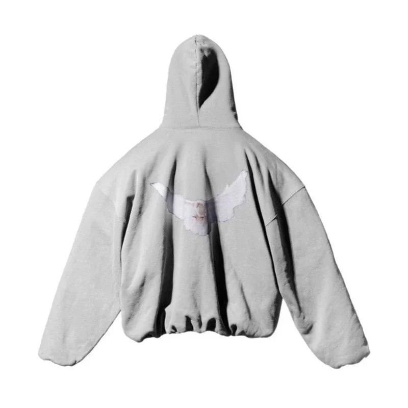 Women 1:1 High Quality Dove Print Season 6 Oversized Hooded Kanye West Hoodie Men