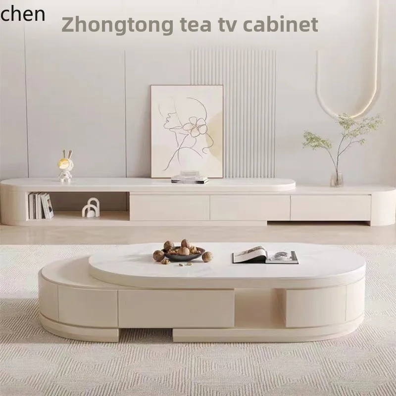 

WL retractable coffee table modern simple household small apartment Internet celebrity creative art high-end combination