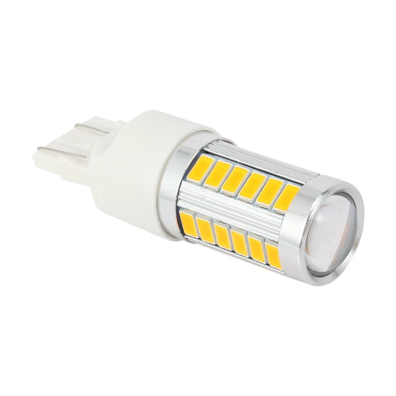 7443, T20 LED Bulbs Amber Yellow 900 Lumens Super Bright Turn Signals Light Brake Stop Parking Light (Pack Of 20)