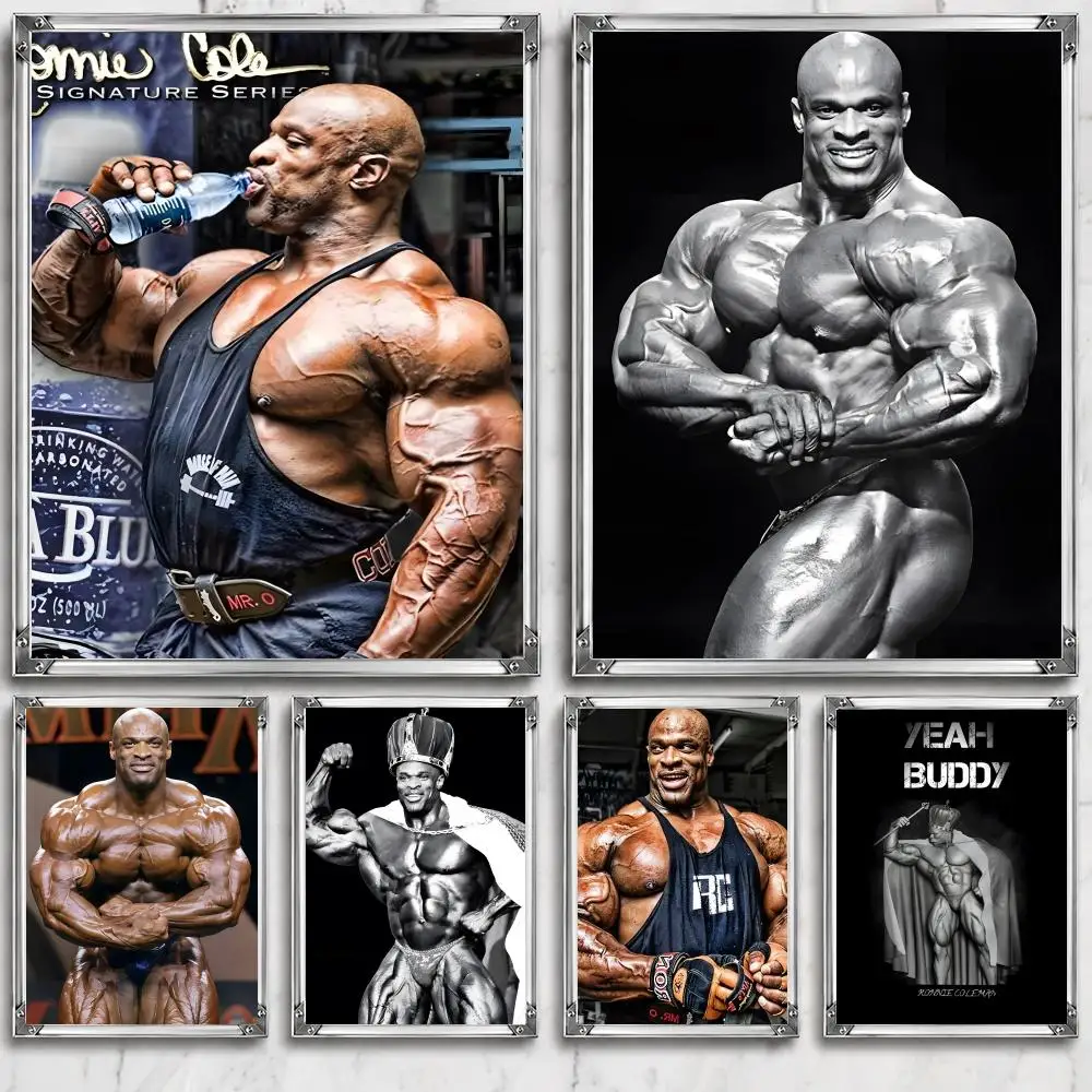 Vintage sport R-Ronnie C-Coleman Poster Self Adhesive Wall Decor Waterproof Removable for Bedroom Living Room bar Gift