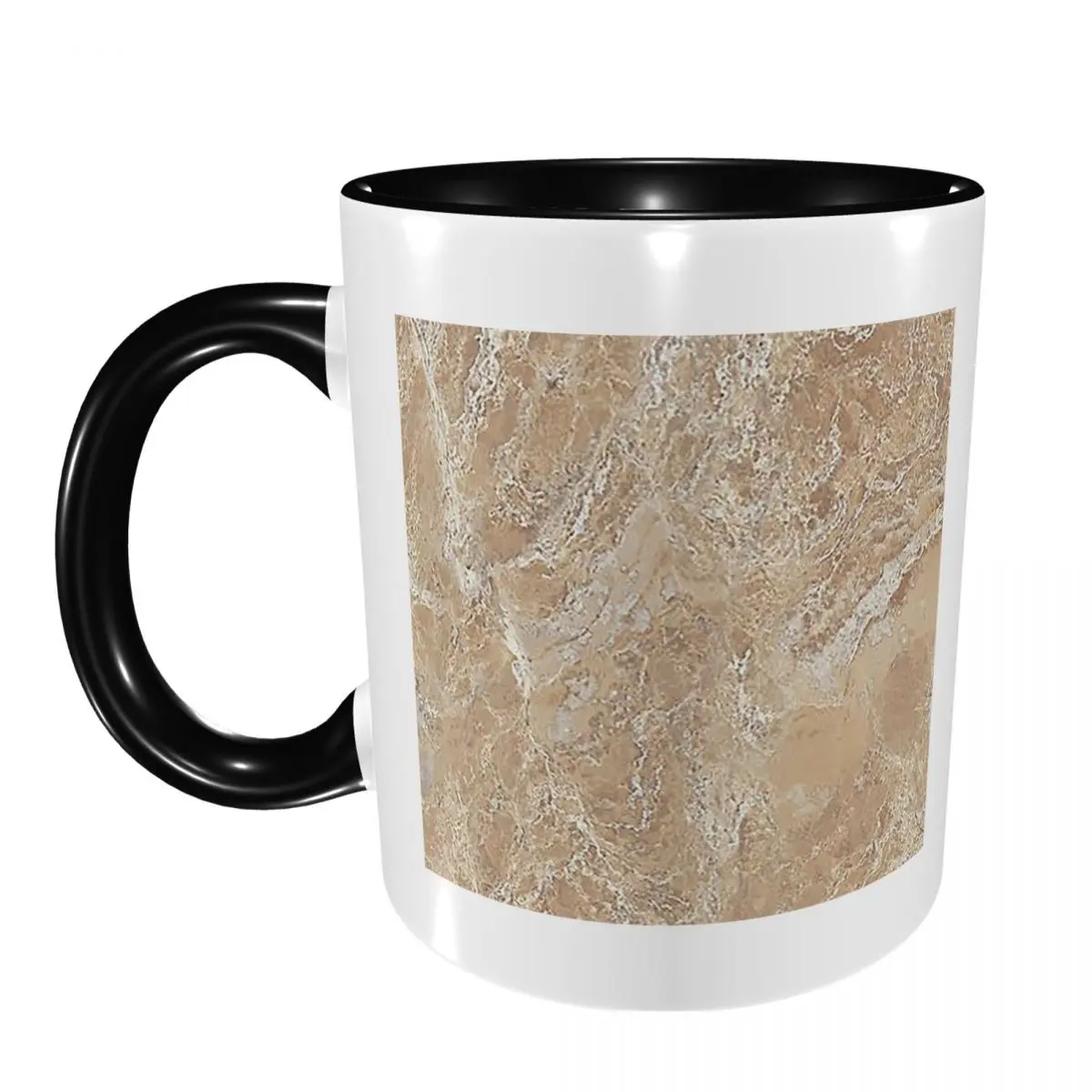 Contemporary Cream Beige Sand Stone Granite Marbl Mug Funny Ceramic Coffee Cups Tea Mugs Milk Cup Drinkware Gifts for Woman Man