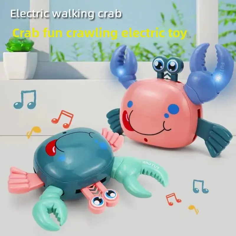 Creative Crab Toys Interactive Electric Crab Toy For Kids Realistic Moving Crawling Sensory Machine Pet Boys Educational Toys