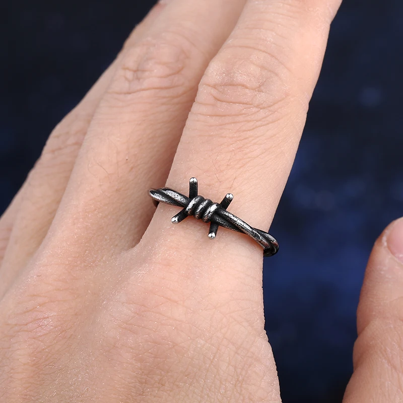 Fashion 2024 New 316L Stainless Steel Enagagement Retro Twisted Rope Ring For Man Women Personality Jewelry Teenagers Gift