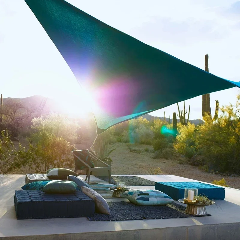 Anti-UV Waterproof Shade Sail Shelter Triangle Sunshade Protection 5/3.6/3/2M 98%UV Block Garden Terrace Canopy Pool Shade Cloth