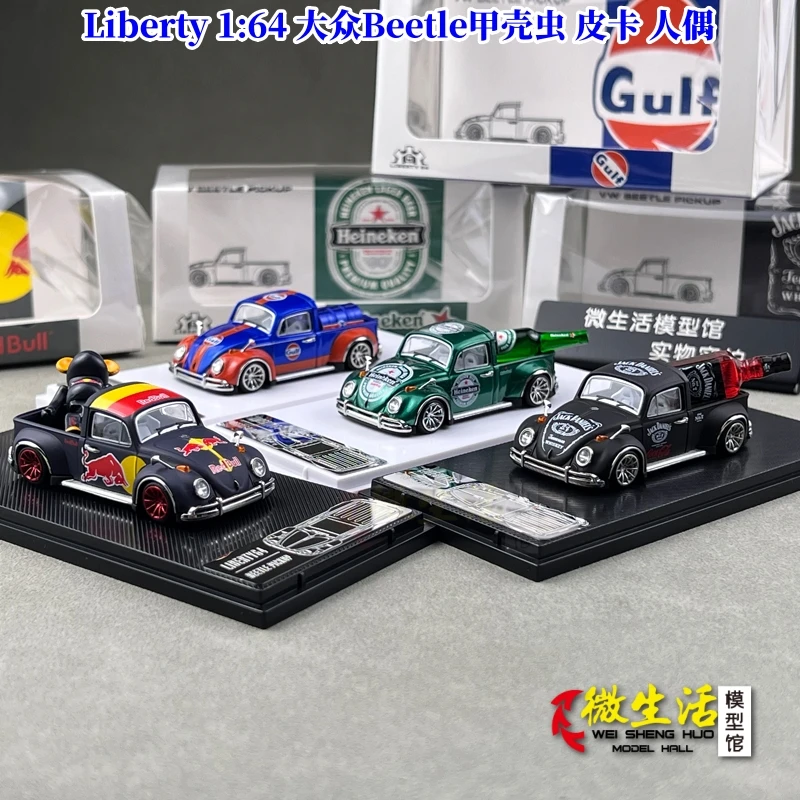 Op voorraad 1:64 Volkswagen Beetle gegoten simulatie-legering automodel, vakantiecadeauspeelgoed voor jongens, decoratief item voor volwassenen.