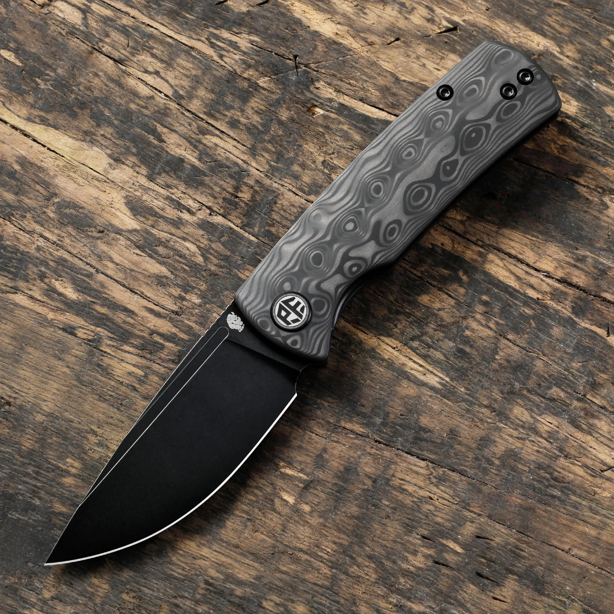 Petrified fish PFP01X Ceramic Ball Bearing Mini Pocket Knives 14C28N Steel Blade Outdoor Camping EDC Tool Folding Knife