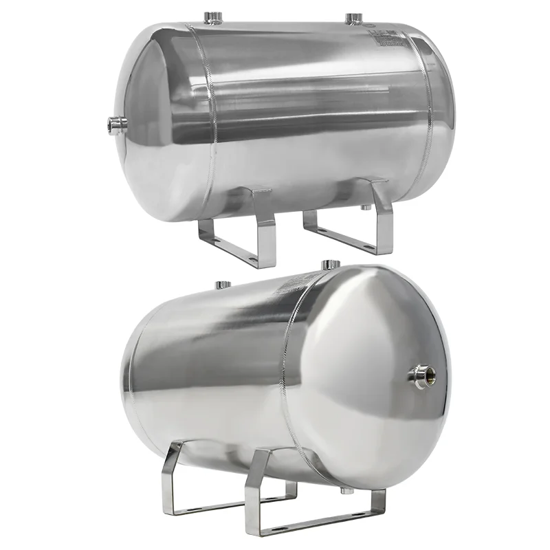 Factory Direct 50L Horizontal Stainless Steel Air Tank Air Suspension System Accessories For Industrial Compressors
