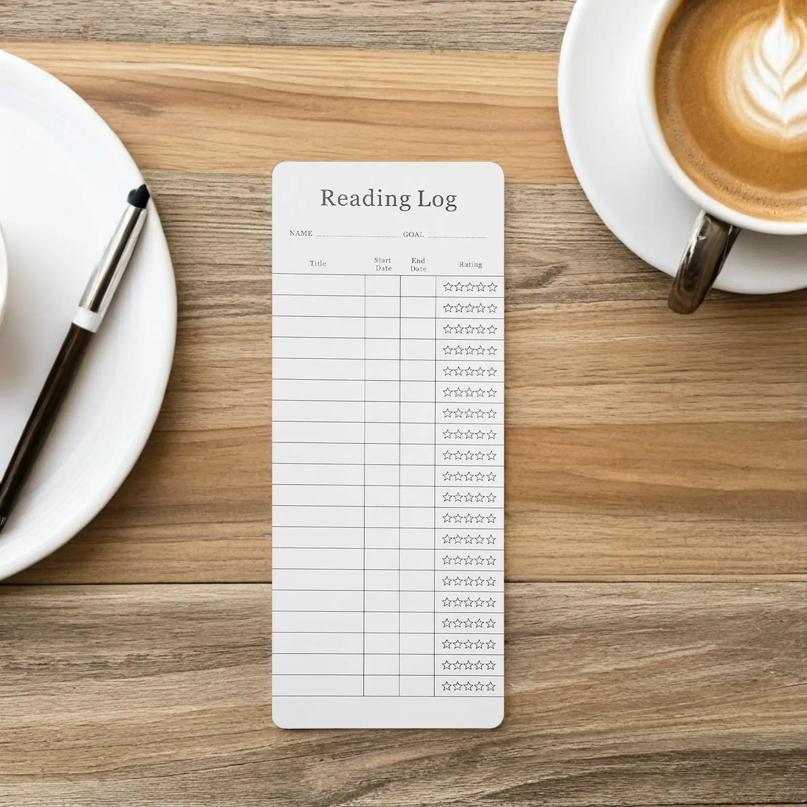 25Pcs Book Tracker Bookmark Reading Log Card Library Bookmark for Students Teachers Reading Habit Development Book Marking Tool