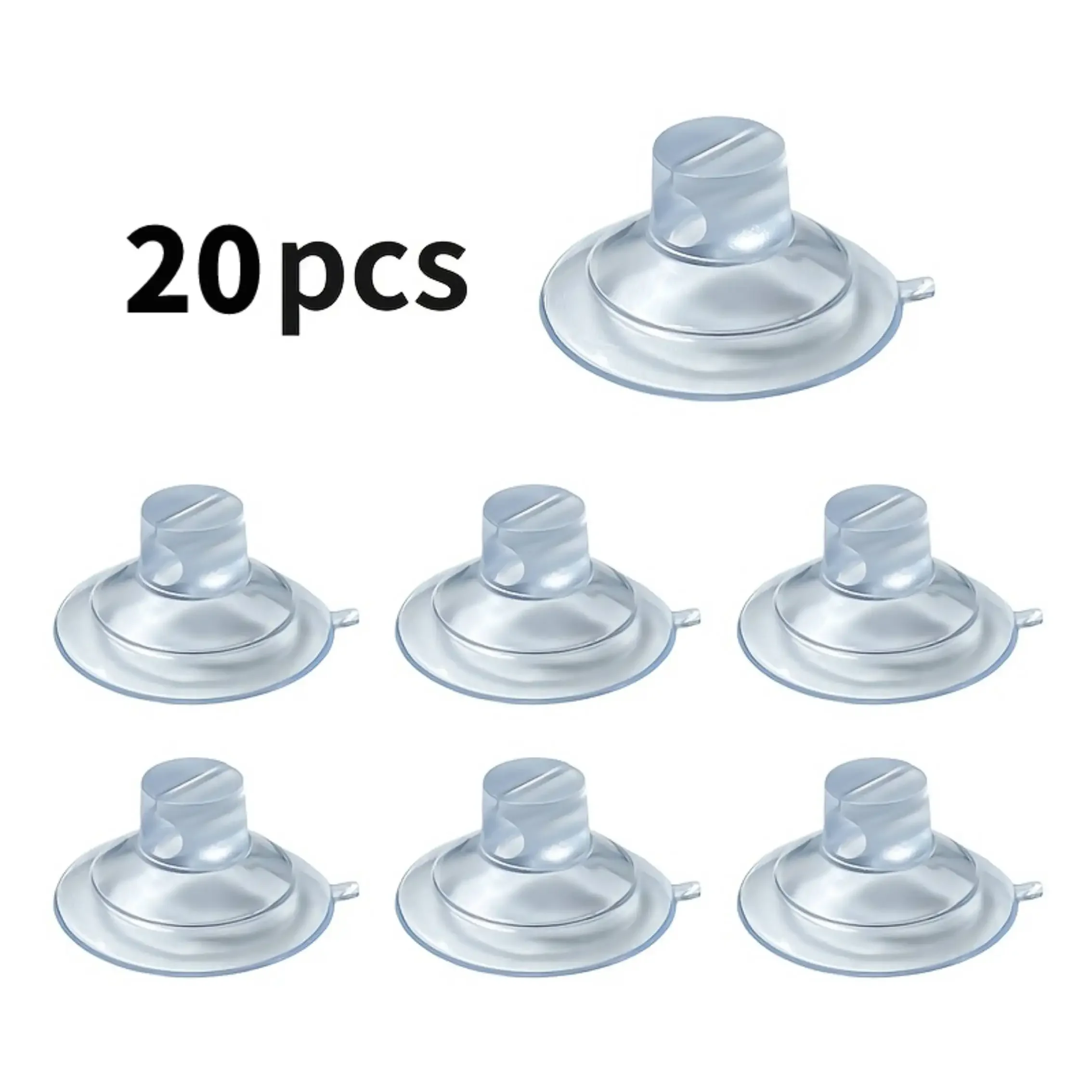 20Pc 30Mm Suction Cup Cable Holder Sucker Pads With Holes For Hanging Light Strings Cup Hooks Glass Window Home Holiday Supplies