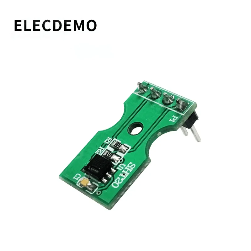 SHT20 I2C Temperature Humidity Sensor Module, High Precision Ultra Low Power Digital Output, 2.54mm Pin Header, DIY PCB Board