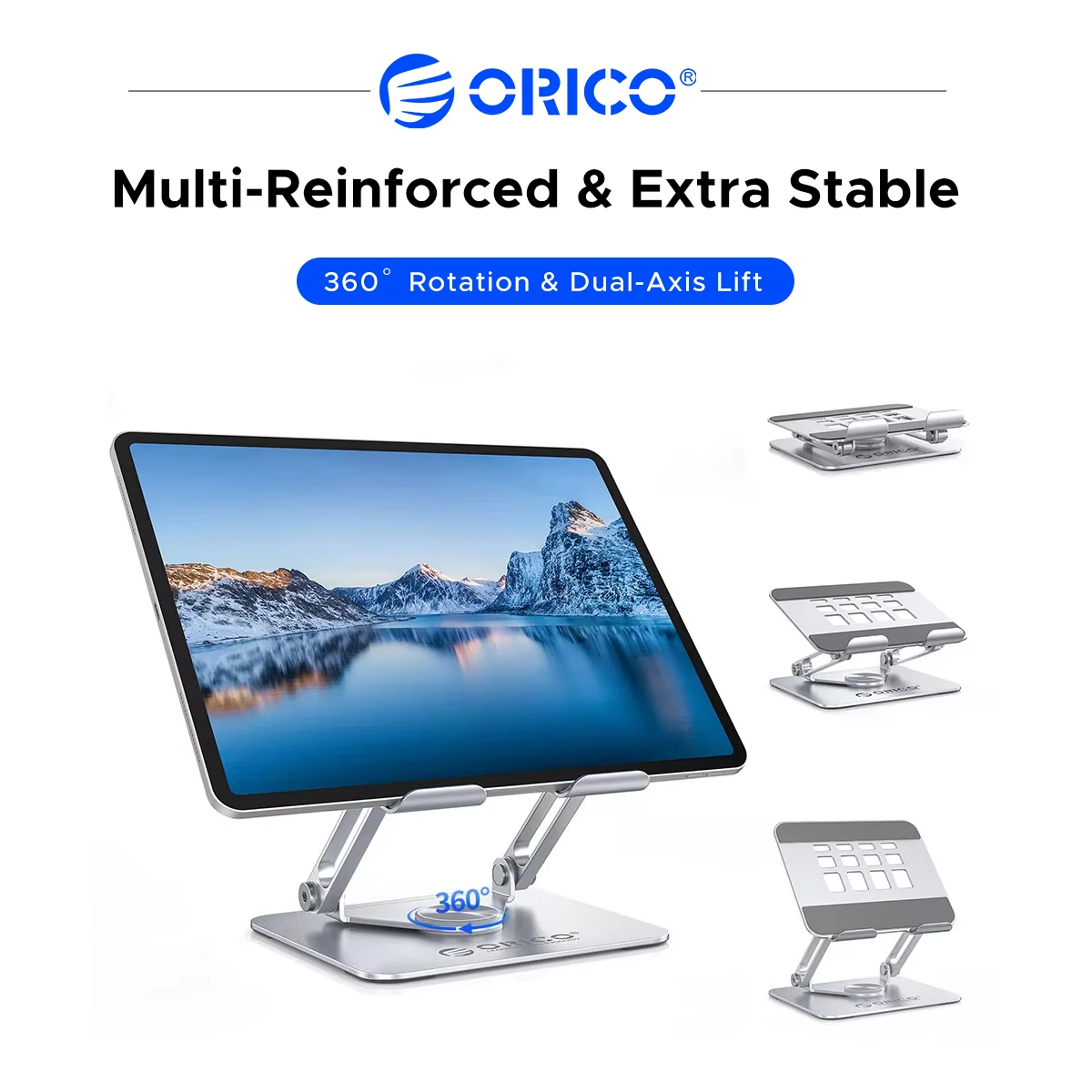 ORICO 360° Rotatable Aluminum Tablet Stand Foldable Portable Phone Holder For 4-13 Inch iPad Switch