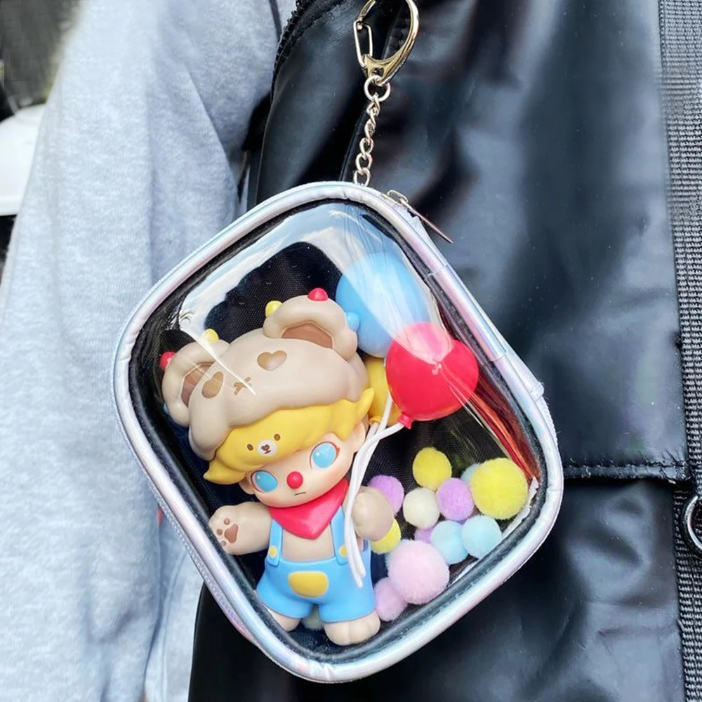 Thicken Transparent PVC Mystery Box Organizer Box Keychain Bag Protect Mystery Toy Storage Case For Jasmine Bubble Matt Doll Toy