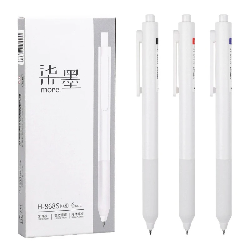 

Набор из 6 гелевых ручек ST Synergy Tip 0,5 мм, выдвижные, быстросохнущие, для плавного письма, для офиса, школы, студентов, экзаменов