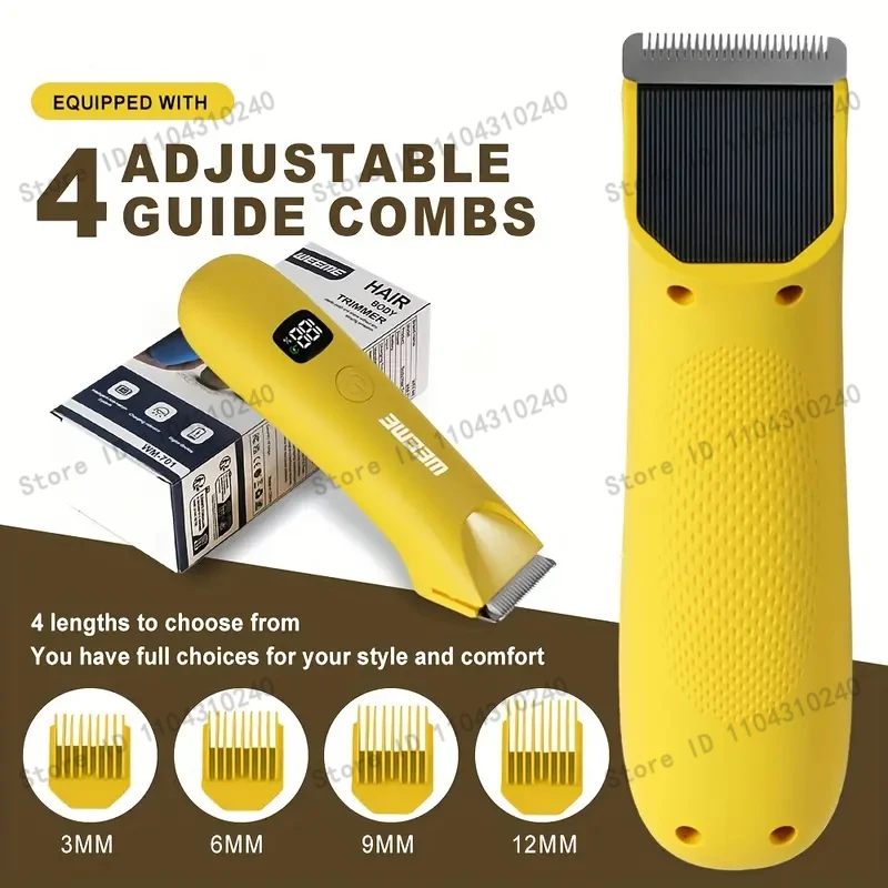 Schmerzfreie Haarentfernung, USB-Aufladung, Lithium-Akku, LCD-Display, Unisex Präzisions-LED-Bikini- und Ganzkörper-Trimmer für Glatte Ergebnisse – Detail 5