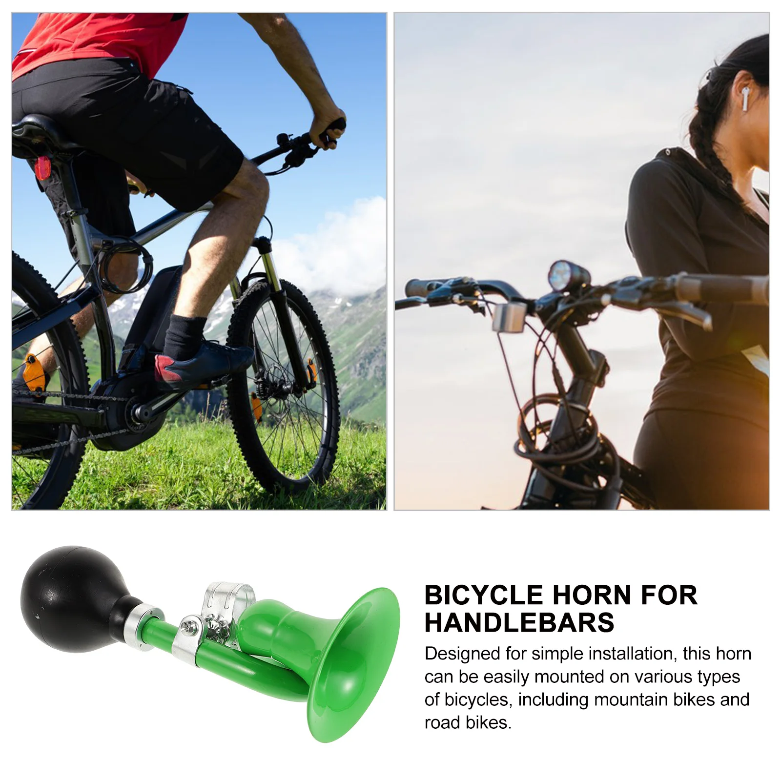 منحني الحلزون دراجة القرن بصوت عال الدراجة القرن للدراجات الجبلية المقود الدراجات اكسسوارات جرس دراجة ملونة #3