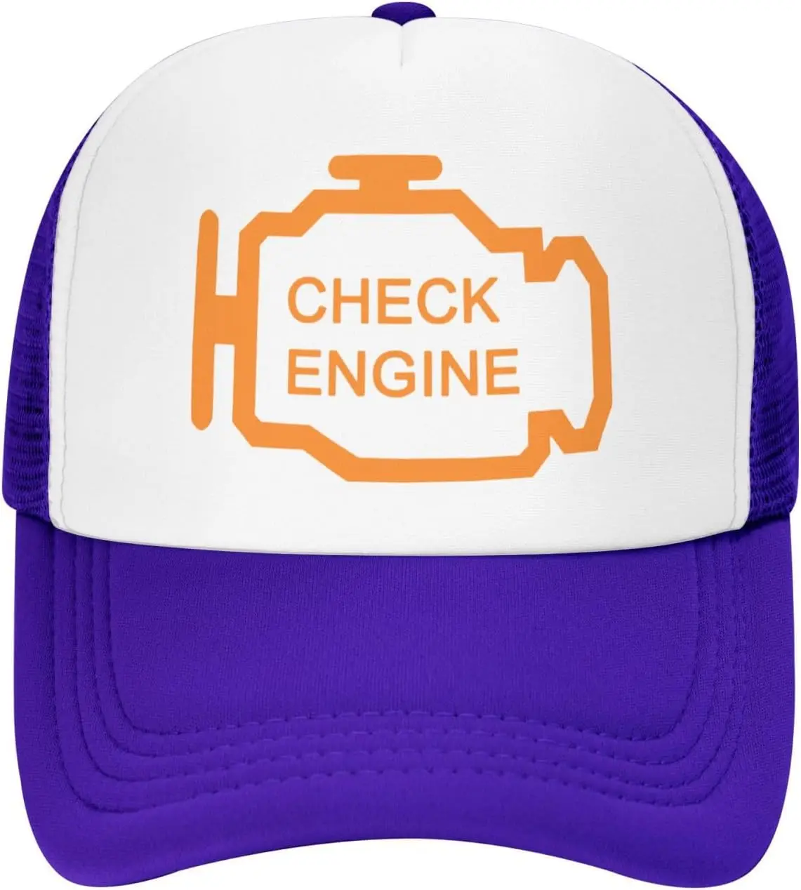 Check Engine Light Trucker Hat Graphic Print Mesh Snapback Cap for Men and Women Casual Outdoor