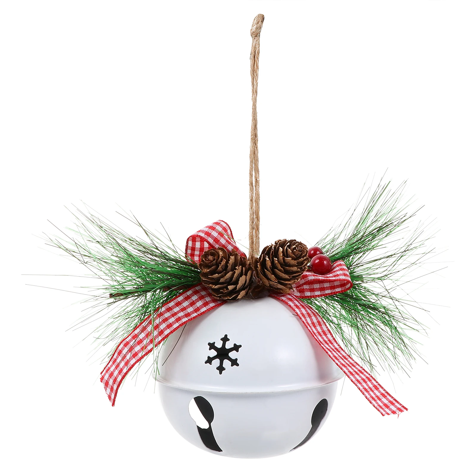 

Christmas Santa Bells 70mm White Large Bell Ornaments for Tree Decor Material Festive Bell Decorations DIY Craft