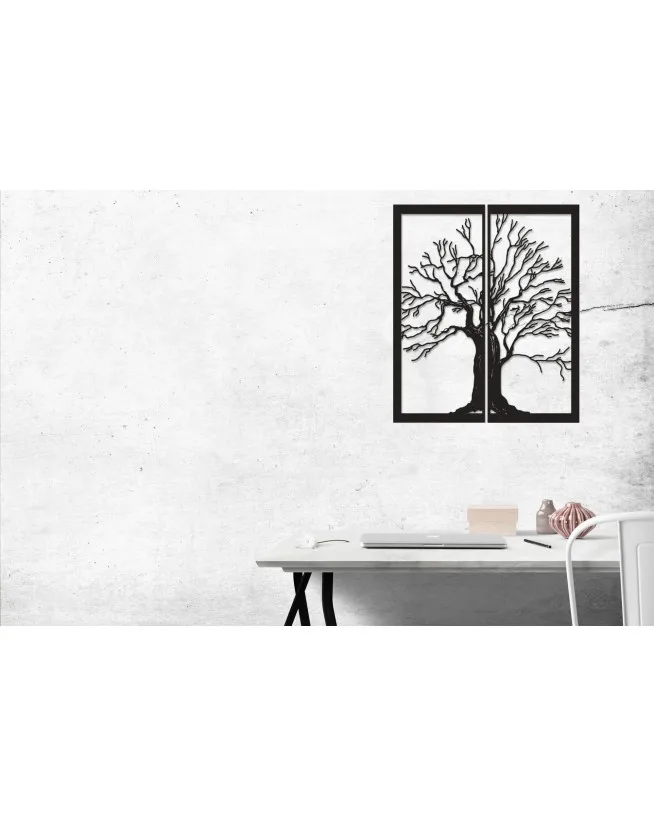 

Tree Of Life Designed Table 2 Piece Decorative Metal Wall Decor Black Wall Décor,Living Room, Bedroom, kitchen, Bathroom Interi