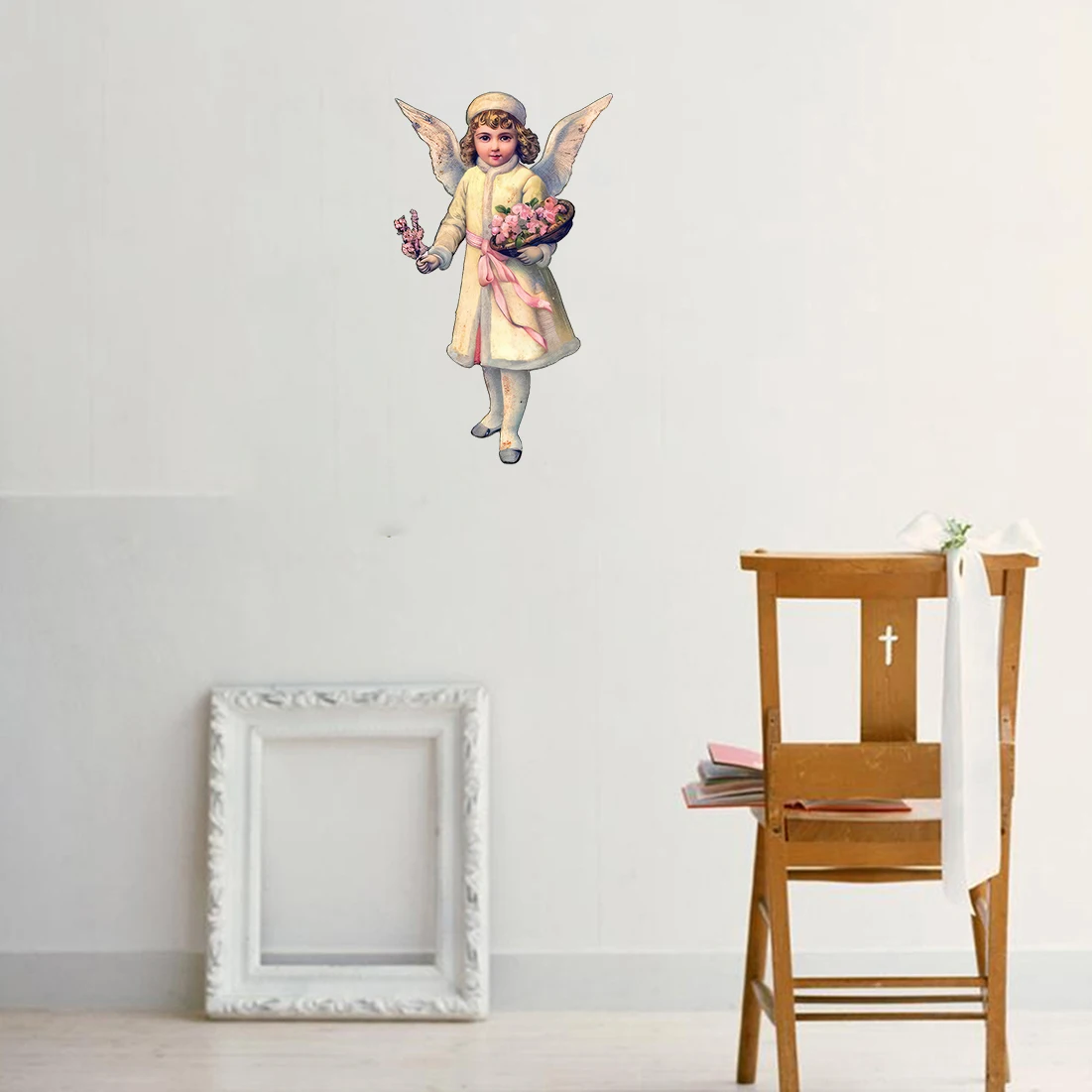 Three Ratels QCF333 Classical European church mural style angel art sticker waterproof self-adhesive