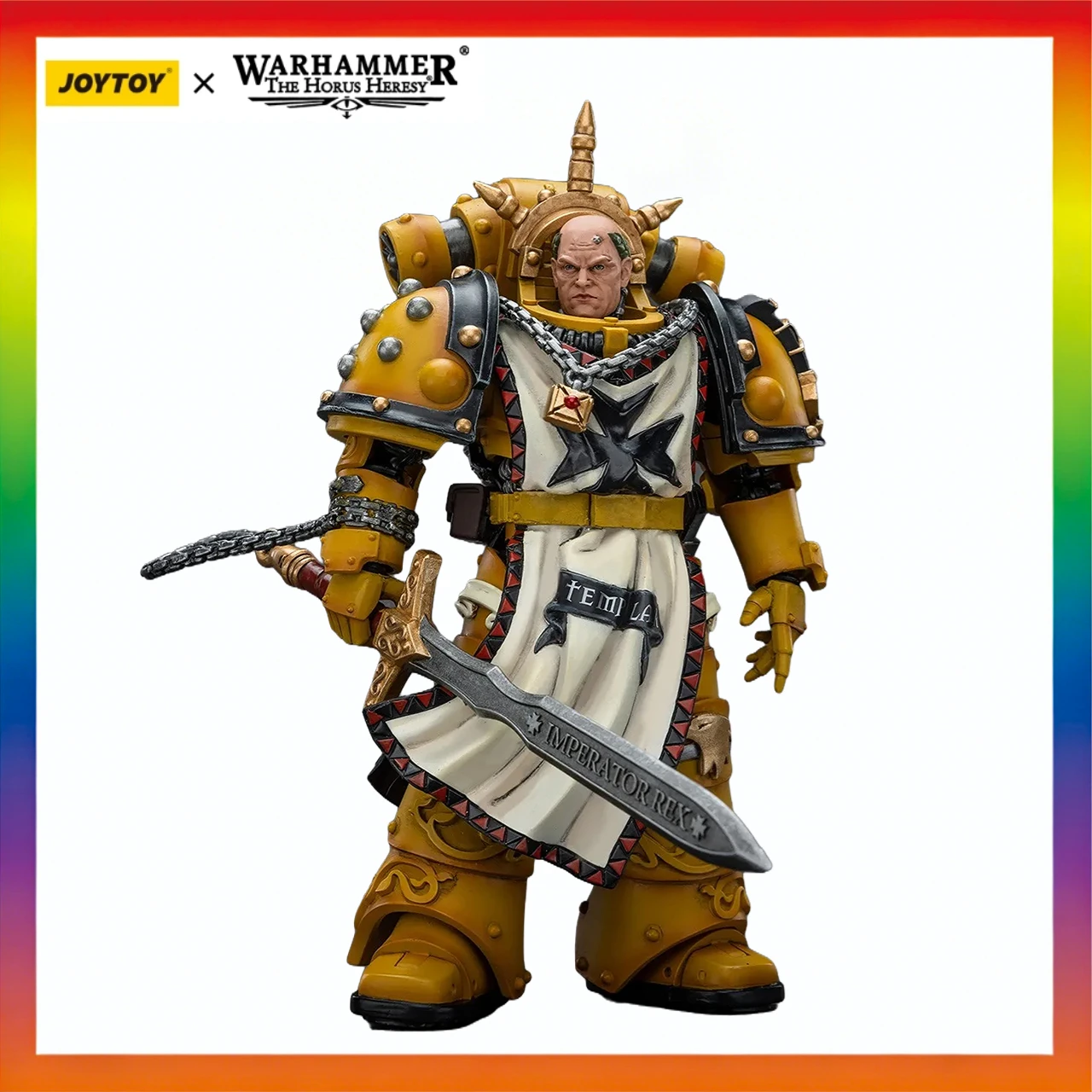 

Original JOYTOY Warhammer 40K Imperial FistsSigismund, First Captain of The Imperial Fists Scale1/18 Animation Figures Model