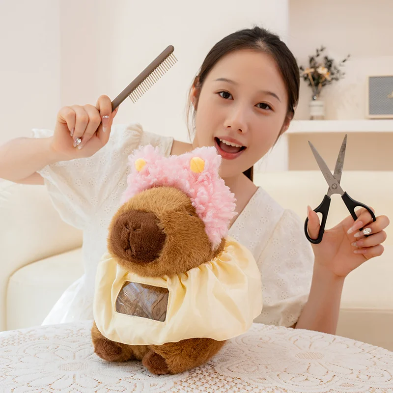 23/30Cm Fun Professionele Capybara Pluche Pop Kussen Kapper Bee Schildpad Jurk Capybara Dier Gevulde Home Decor cadeau Voor Kinderen