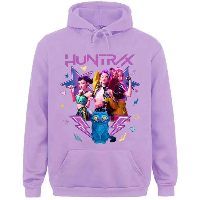 Bluza KPop Demon Hunters Huntrix Męska Damska Harajuku Modna Bluza z Długim Rękawem Unisex Luźna Bluza Dresowa Prezent dla Fanów