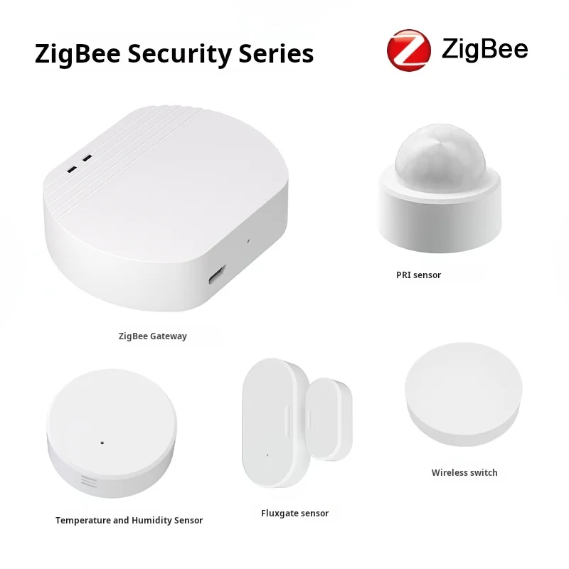 Ewelink Zigbee Smart Gateway + 5-in-1 Sensor Kit: Temperature, Humidity, Motion, Door & Water Leak Detection for Smart Home Auto