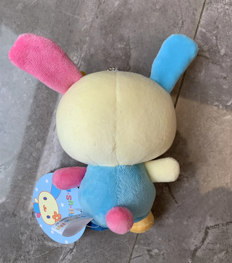 Usahana chaveiro de pelúcia 13cm mascote coelho kawaii bonito feminino saco chaveiros bola corrente meninas brinquedos