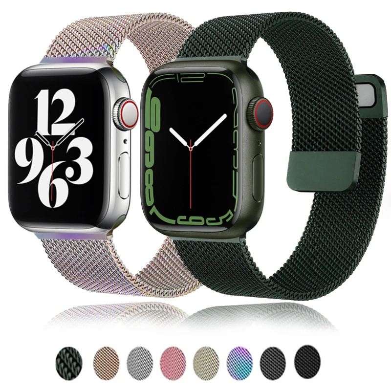 Armband für Apple Watch Band 10 46MM 44mm 45mm 41mm 40mm 45mm 42mm Milanese Loop Armband Iwatch Series 10 9 7 8 5 6 4 SE 3 Ultra2