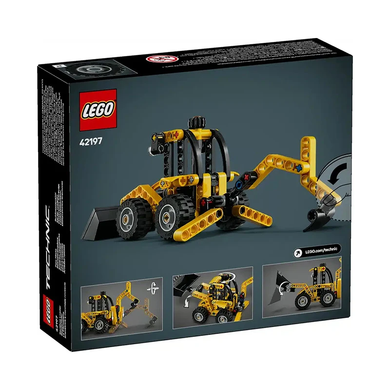 LEGO Mechanical Group 42197 Duża koparko-ładowarka, klocki konstrukcyjne dla dzieci, zabawka dla chłopców na prezent