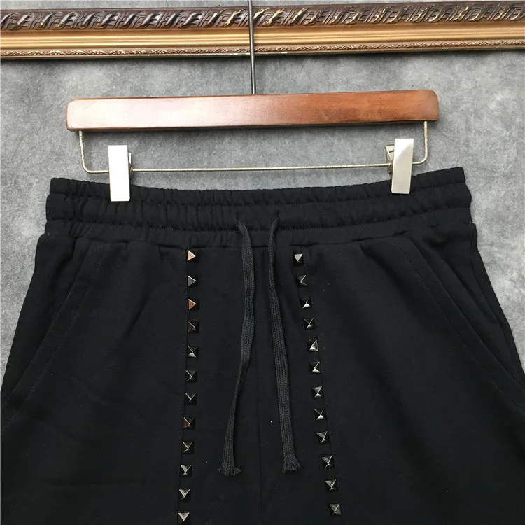 2025 Summer New Fashion Trend Riveted Five-point Shorts Handsome Boy Teen Loose Casual High Street Daily Commuting Shorts