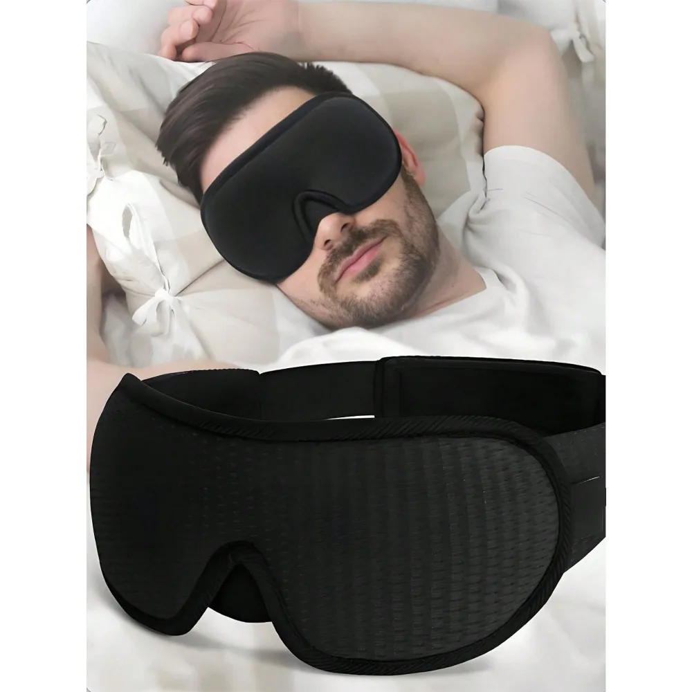 

Sleep Mask For Men Women: Blackout Eye Masks For Sleep - 3D Breathable Soft Comfortable Eye Mask For Travel - Adjustable Light Blocking Night Masks For Sleeping,School,Back To School,Travel,Travel Essentials,Home Essentials,Eye Mask,Sleep Mask