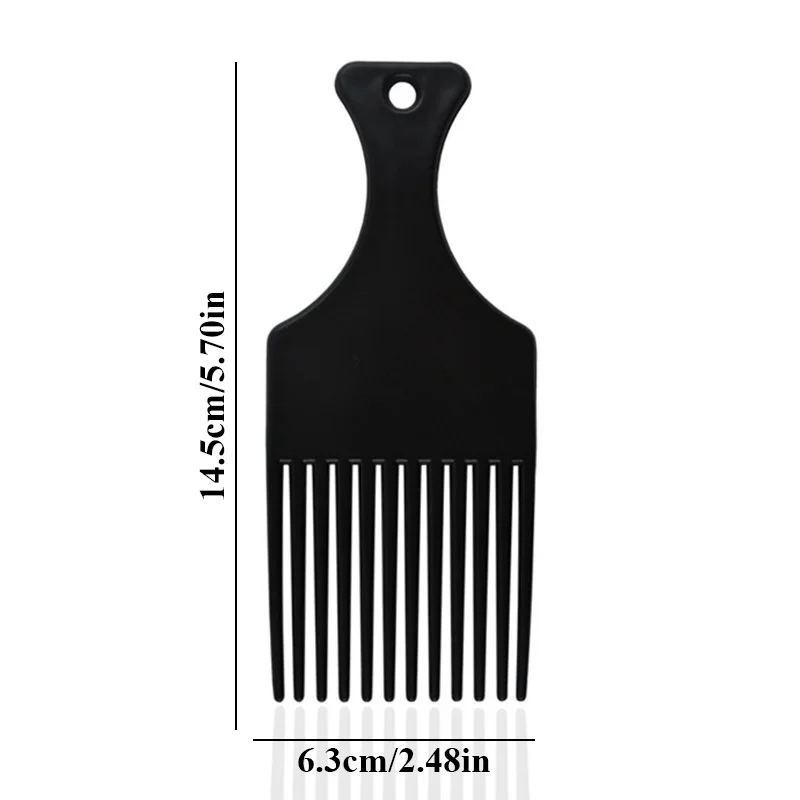 Brede Tanden Borstel Pick Kam Vork Haarborstel Insert Haar Pick Kam Plastic Kammen Voor Krullend Afro Hair Styling Tools Voor vrouwen Mannen