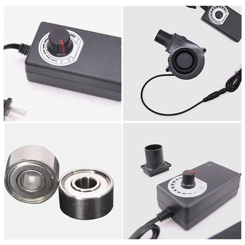 Y1UD BBQ Luchtblazer Fan 12V 3600RPM Variabele Snelheid Centrifugaalventilator voor Camping Outdoor Quick Houtskool Starter